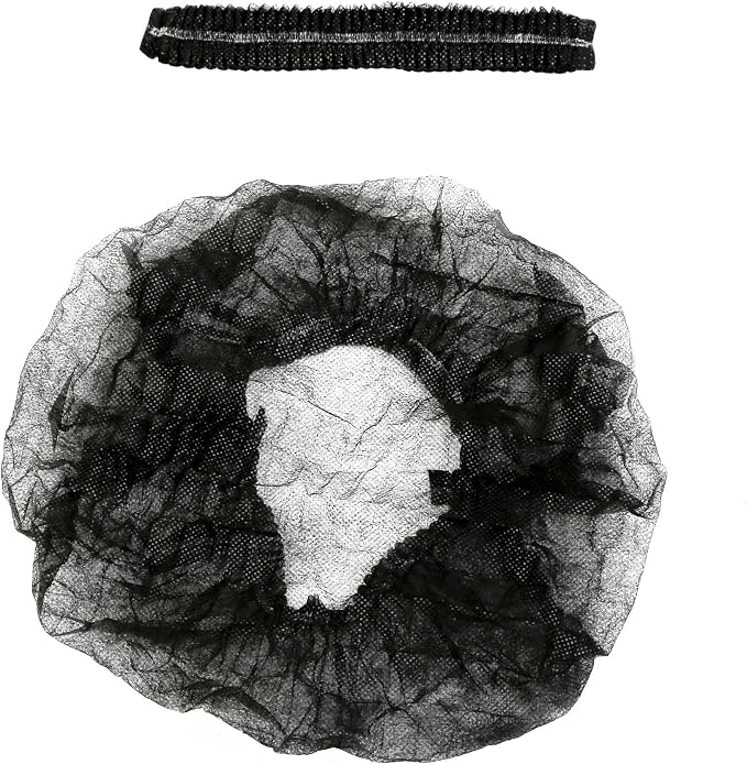 ProtectX 500-Pack Black Disposable Hair Nets, Elastic Head Cover, Bouffant Caps - Image 5