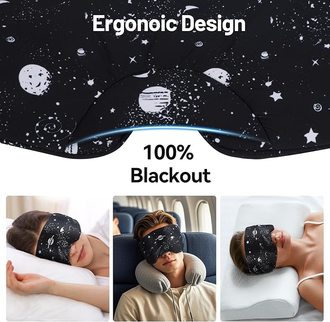 LOVE EYE Dual Side Sleep Mask, Ice Silk Eye Sleeping Mask & Blindfold - Image 4