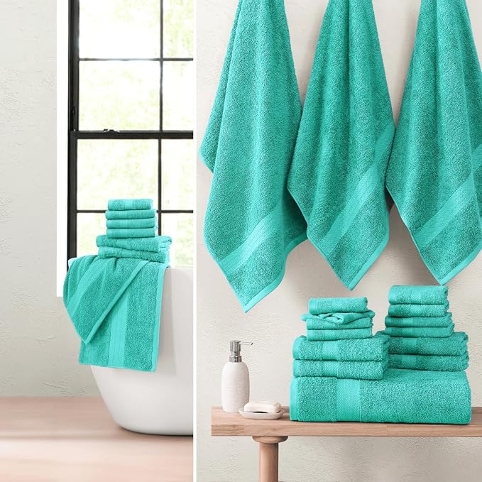 LANE LINEN 24 PCs 100% Cotton Bath Towels Set - Image 3