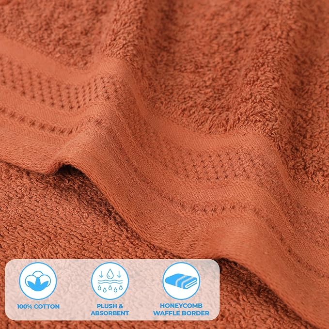 Superior Honeycomb Cotton Medium Weight Towels, - Image 5