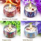 Scented Candles Gift Set for Women 4 Pack Soy Wax Candles - Image 3