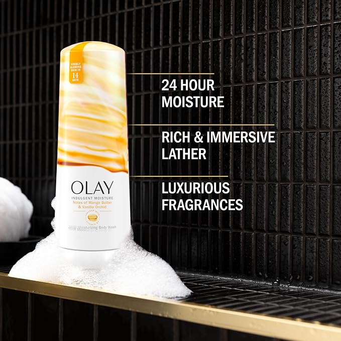 Olay Body Wash for Women, Indulgent Moisture, 24hr Moisturizing & Nourishing - Image 2
