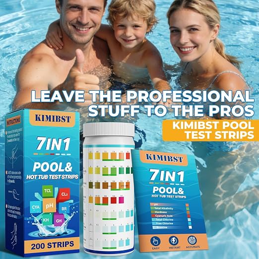 Pool Test Strips: 200CT 7-Way Professional Hot Tub & Spa Test Kit - Image 6
