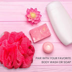 Pink Bath Sponge Pack of 3 – Large Exfoliation Loofahs - Image 7