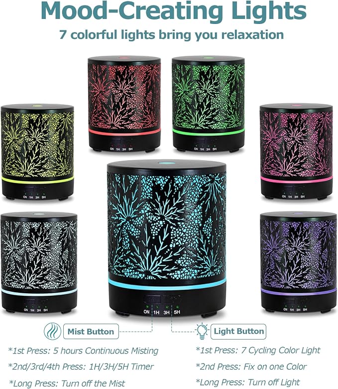 Essential Oil Diffuser Metal Aromatherapy Oil Diffusers - Image 2