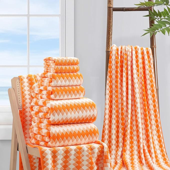 8 Piece Bathroom Towel Set |2 Oversized Bath Towels, 2 Hand Towels, 4 - Image 5