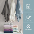 Madison Park Turkish 100% Cotton 600Gsm Luxury Premium Thick Soft Absorbent - Image 6