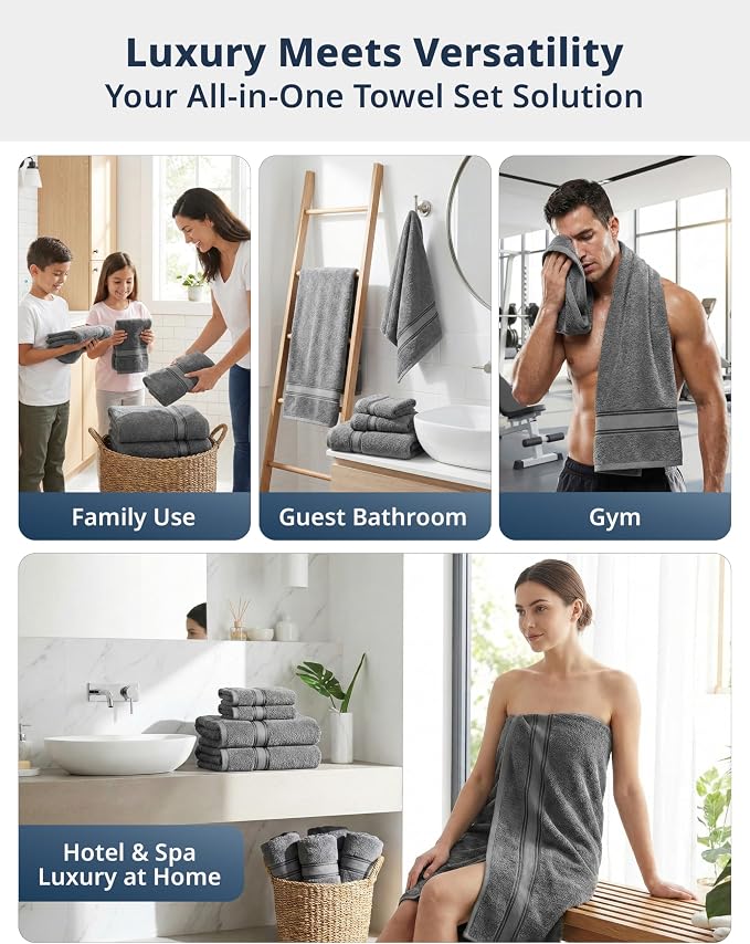 LANE LINEN Luxury Bath Towels Set - Image 8