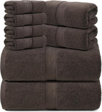 REDKISS Towels 8 Piece Luxury Bath Towel Set, 2 Bath Sheets, 2 Hand Towels by REDKISSOnline