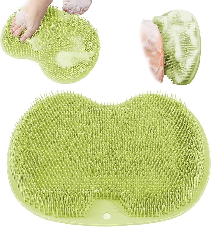 Shower Foot Scrubber, Wall Mounted Bath Massage Pad, Back Scrubber Back by Unknown