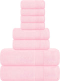 Belizzi Home 8 Piece Towel Set 100% Ring Spun Cotton, 2 Bath Towels 27x54 by Unknown