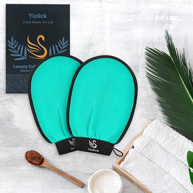 Exfoliating Gloves 2 Pcs, Exfoliating Body Scrubber - Image 7
