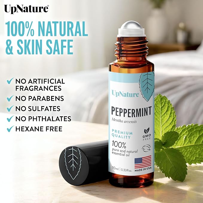 UpNature Peppermint Oil Roll On – 100% Natural Nausea & Morning Sickness Relief - Image 3