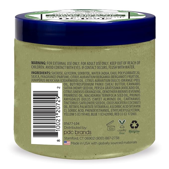 Dr Teal's Shea Sugar Body Scrub, Cannabis Sativa Hemp Seed Oil - Image 12