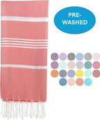 Beach Towel 100% Cotton Turkish Beach Towel Adult 38x70 Inch Pre-washed - Image 2