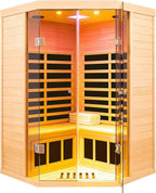 2 Person Far Infrared Sauna 0-5mG Ultra Low EMF 1520W Indoor Sauna Canadian by SalusHEAT