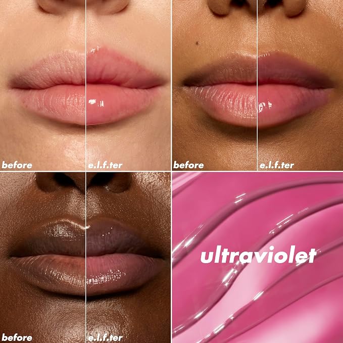 e.l.f. Glow Reviver Plumping Lip Oil, Tinted Lip Plumper - Image 3