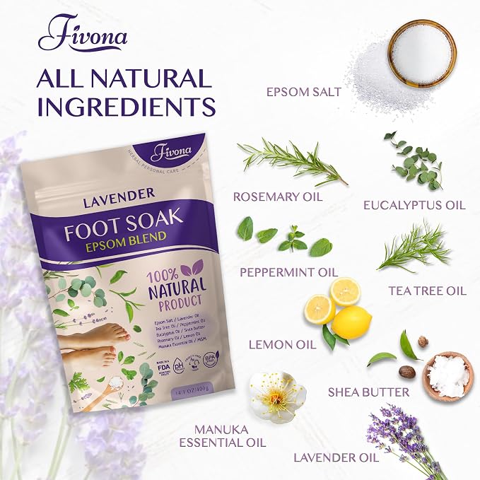 Fivona Foot Soak Blend Epsom Salt - Image 3