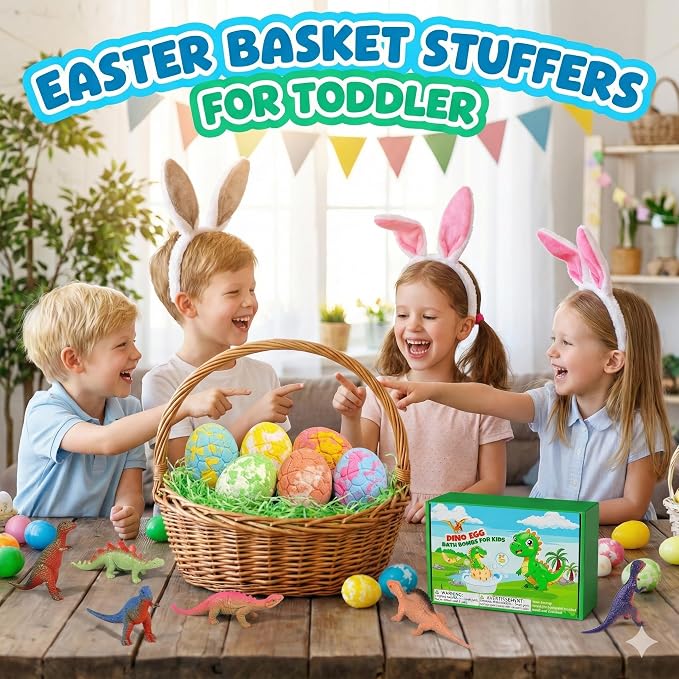 Bath Bombs for Kids with Dragon Toys Inside, Easter Basket Stuffers for Toddlers - Image 7