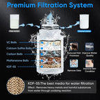 VXV 10 inch Filtered Shower Head, 7 Settings High Pressure Dual Shower Heads - Image 3