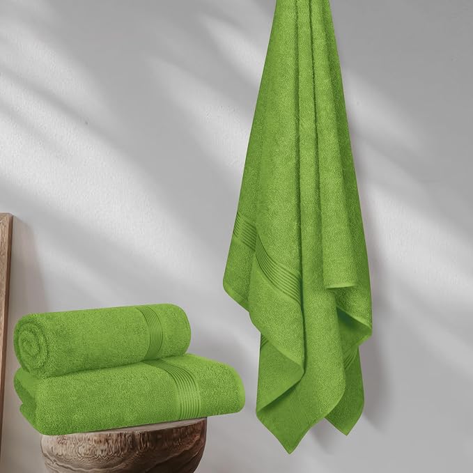 BELZZI Home Ultra Soft 4 Pack Oversized Bath Towel Set 27x54, Cotton Compact - Image 4