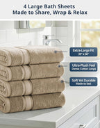 LANE LINEN 100% Cotton Large Bath Towels - Image 4