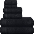 Ultra Soft 6 Pack Cotton Towel Set, Contains 2 Bath Towels 28x55 inch, 2 Hand by Unknown