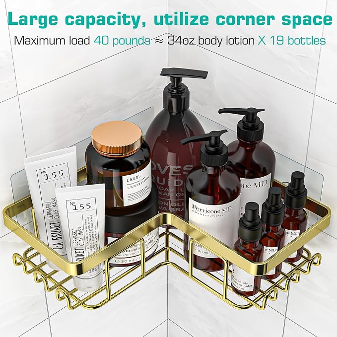 YASONIC Corner Shower Caddy, Rustproof Stainless Steel Shower Organizer - Image 2