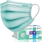 Medtecs Face Mask Disposable – Available in 50 & 2, 3-Ply Breathable, Soft Fit by MedtecsGroup