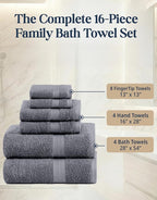 LANE LINEN 100% Cotton Towels Set - Image 4