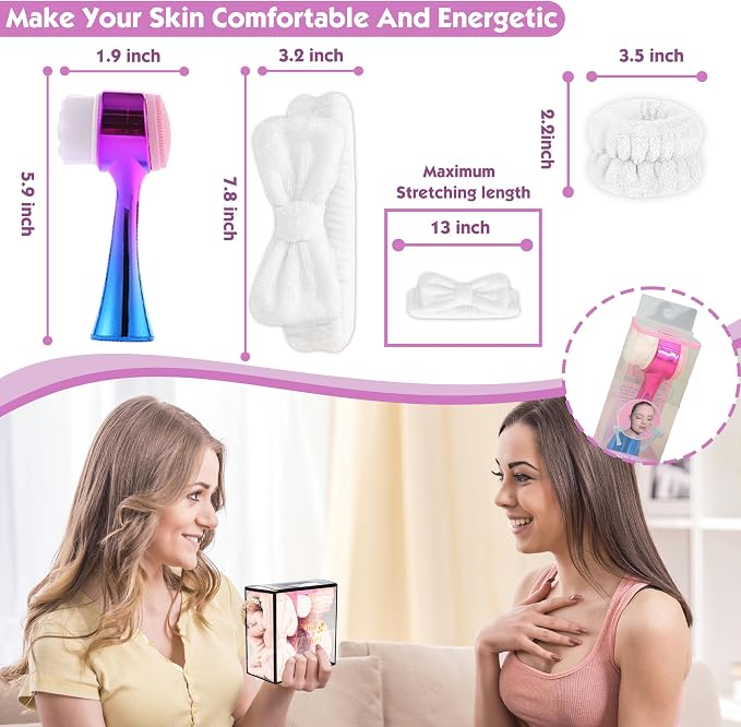 Facial Cleansing Brush 2 in 1Double-Sided Facial Cleaning Brush - Image 6
