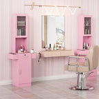 RESHABLE Salon Station for Hair Stylist, Hair Styling Storage Cabinet - Image 3