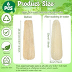 11.8 inches Natural Loofah Sponges Pack of 6, - Image 2