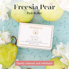 Spongellé Freesia Pear Pedi Buffer Bath Sponge | Exfoliating Foot & Heel Scrub - Image 2
