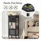 Amazer Bamboo Makeup Organizer Cart - Image 5