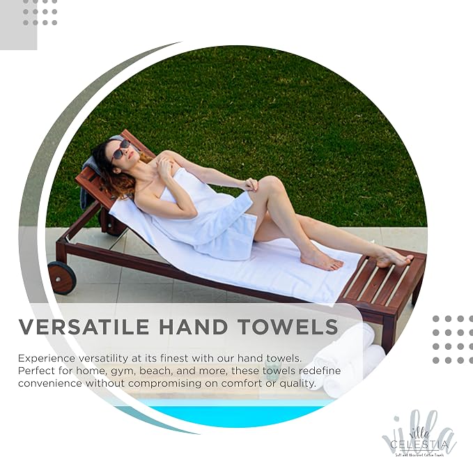 100% Cotton Hand Towel Set of 4, Sustainable, Highly Absorbent, Quick Drying - Image 6