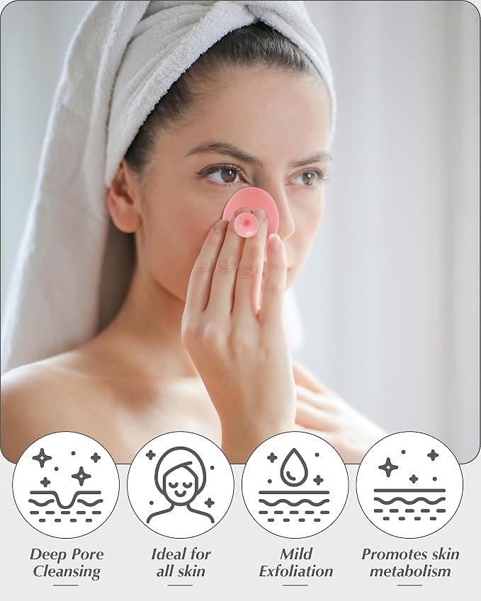 Face Scrubber, Face Cleansing Brush Blackhead Acne Pore Pad - Image 6