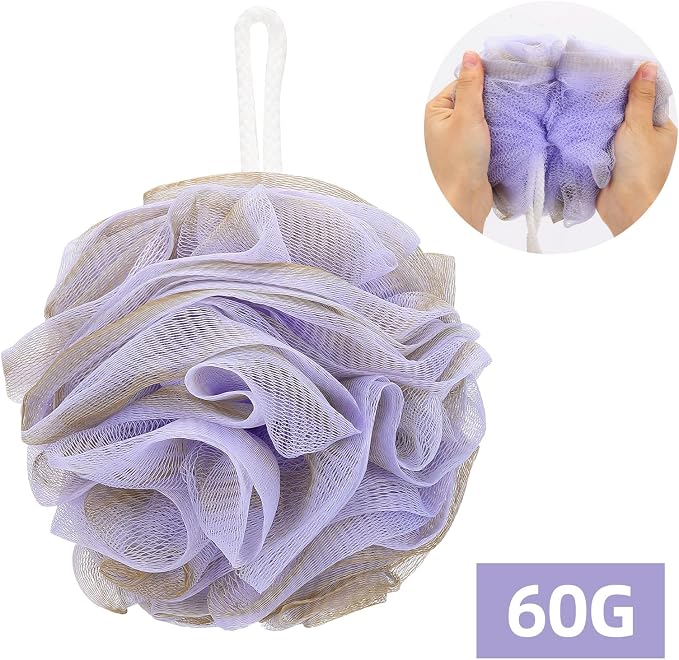 Tbestmax 4 Pack Bath Sponge Pouf Shower Loofah Body Scrubber Exfoliator - Image 2