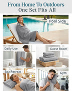 Casa Platino Premium Cotton Bath Towel Set 8 Pcs - Image 7