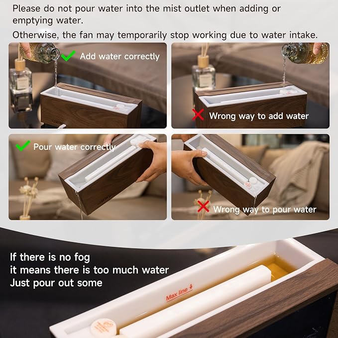 TMEHM Fireplace Flame Air Diffuser Humidifier, 7 Colors Aromatherapy Essential - Image 8