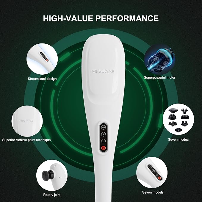 MEGAWISE Handheld Back Massager | Deep Tissue Percussion Relief - Image 4
