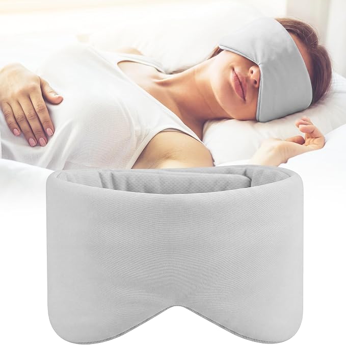 Silk Sleep Mask for Side Sleepers by FRESHME
