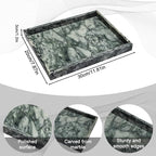 Pure Natural Marble Tray for Bathroom, Sink. Cosmetics, toiletries, etc. can be - Image 2