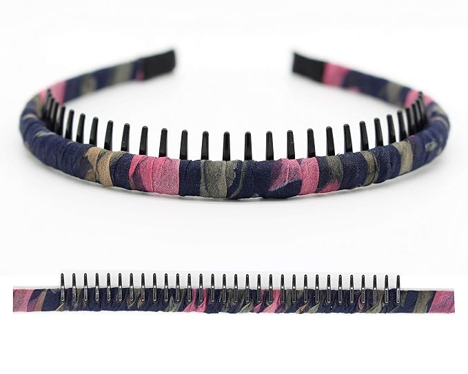 JOBAND 4-Pack Multi-colored Resin Teeth Hair Hoop Non-slip Comfortable - Image 3