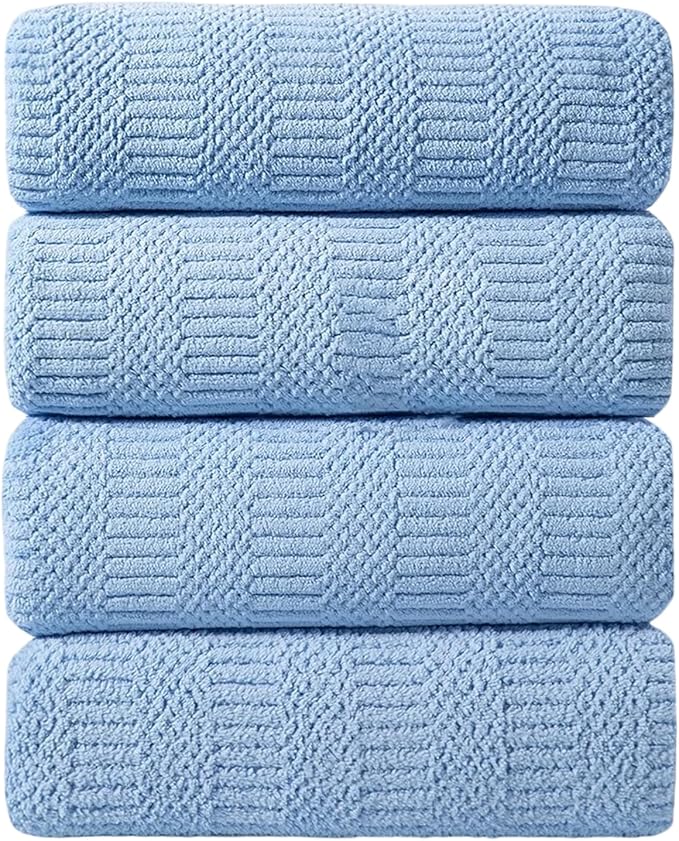 Ycosy 4 Pack Extra Large Microfiber Bath Towels Set, 35x70 inches, Less Lint by Ycosy