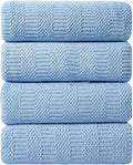 Ycosy 4 Pack Extra Large Microfiber Bath Towels Set, 35x70 inches, Less Lint by Ycosy