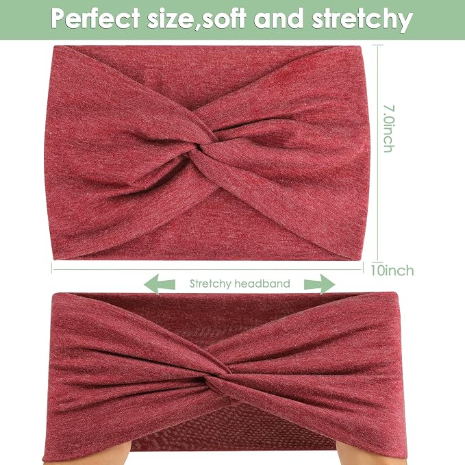 Extra Wide Headbands for Women, Boho Headbands for Women's hair bands for - Image 5