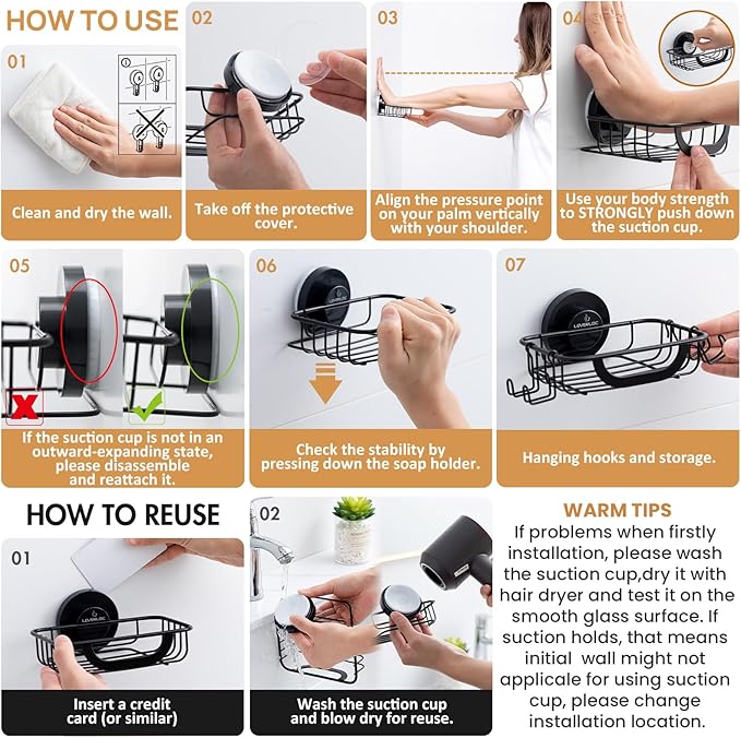 LEVERLOC Soap Holder Shower - Image 4