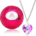Love Potion Bath Bomb with Necklace Created with Crystal Extra Large 10 oz. - Image 3