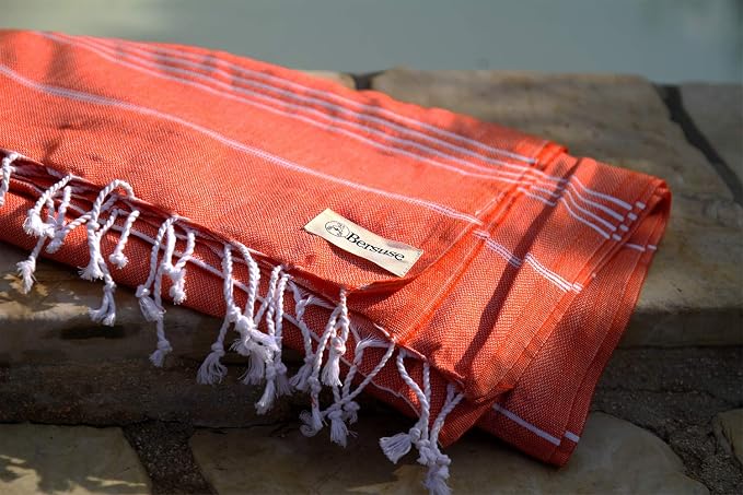 Bersuse Towels Anatolia XL Beach Blanket Throw Blanket Turkish Towel 100% - Image 4